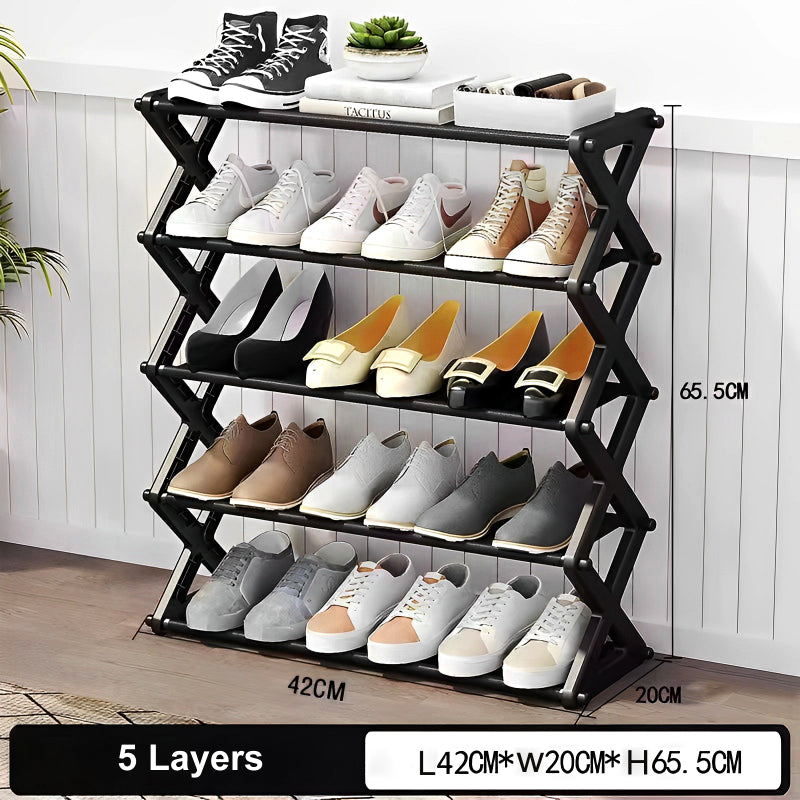 5 Layers X-Type Foldable Fashion Shoe Organizer Stand
