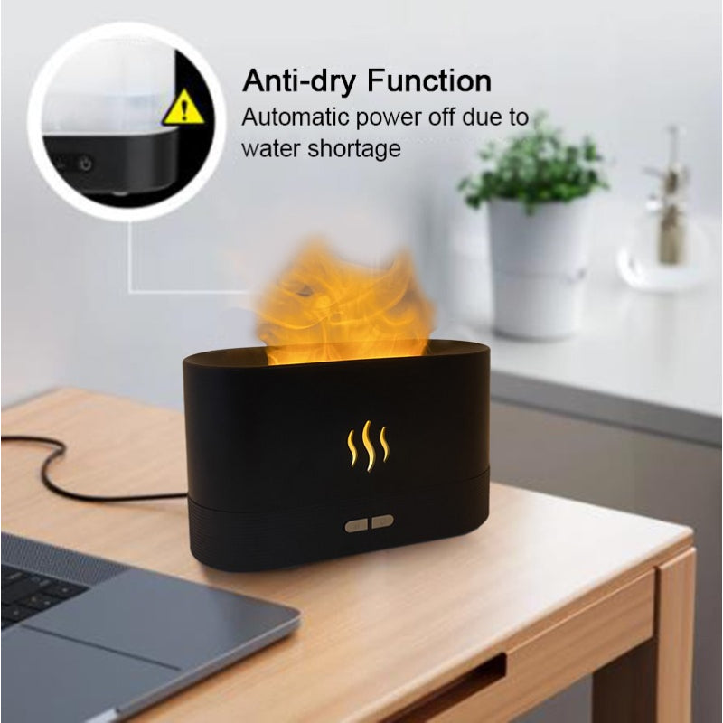 3D LED Simulation Night Light Ultra Silent Air Humidifier With Auto Shutoff Function